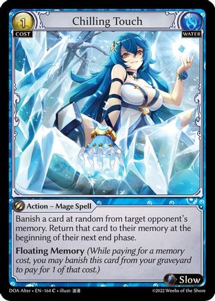 Chilling Touch (164) [Dawn of Ashes Alter Edition] Grand Archive Single Weebs of the Shore