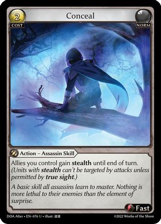 Conceal (076) [Dawn of Ashes Alter Edition] Grand Archive Single Weebs of the Shore