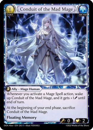 Conduit of the Mad Mage (243) [Dawn of Ashes Alter Edition] Foil Grand Archive Single Weebs of the Shore
