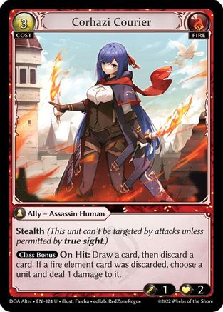 Corhazi Courier (124) [Dawn of Ashes Alter Edition] Foil Grand Archive Single Weebs of the Shore