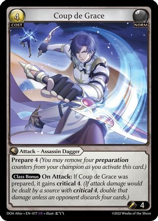 Coup de Grace (077) [Dawn of Ashes Alter Edition] Grand Archive Single Weebs of the Shore