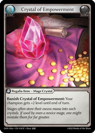 Crystal of Empowerment (030) [Dawn of Ashes Alter Edition] Foil Grand Archive Single Weebs of the Shore