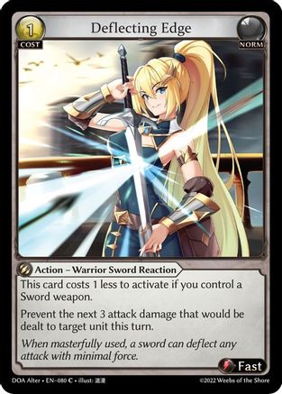 Deflecting Edge (080) [Dawn of Ashes Alter Edition] Grand Archive Single Weebs of the Shore