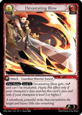 Devastating Blow (127) [Dawn of Ashes Alter Edition] Grand Archive Single Weebs of the Shore