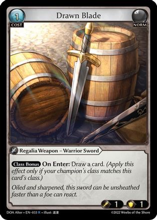 Drawn Blade (033) [Dawn of Ashes Alter Edition] Foil Grand Archive Single Weebs of the Shore