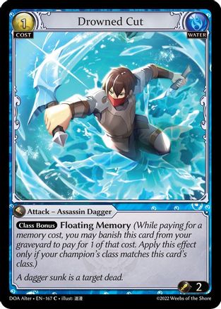 Drowned Cut (167) [Dawn of Ashes Alter Edition] Foil Grand Archive Single Weebs of the Shore