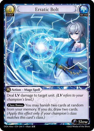 Erratic Bolt (244) [Dawn of Ashes Alter Edition] Grand Archive Single Weebs of the Shore
