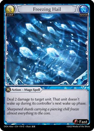 Freezing Hail (170) [Dawn of Ashes Alter Edition] Grand Archive Single Weebs of the Shore