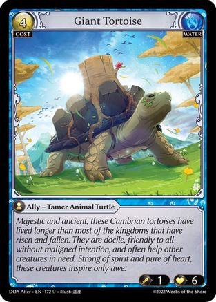 Giant Tortoise (172) [Dawn of Ashes Alter Edition] Grand Archive Single Weebs of the Shore