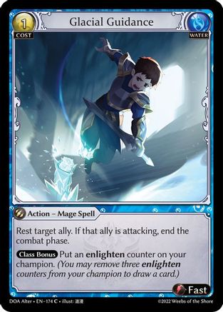 Glacial Guidance (174) [Dawn of Ashes Alter Edition] Foil Grand Archive Single Weebs of the Shore