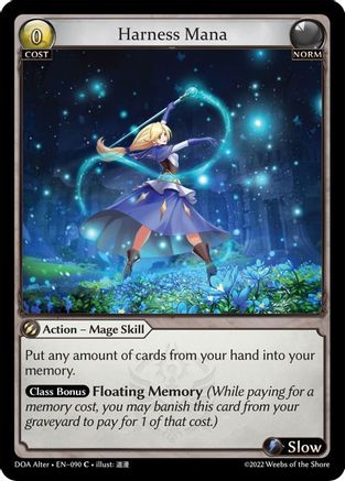 Harness Mana (090) [Dawn of Ashes Alter Edition] Foil Grand Archive Single Weebs of the Shore