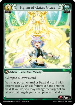 Hymn of Gaia's Grace (271) [Dawn of Ashes Alter Edition] Foil Grand Archive Single Weebs of the Shore