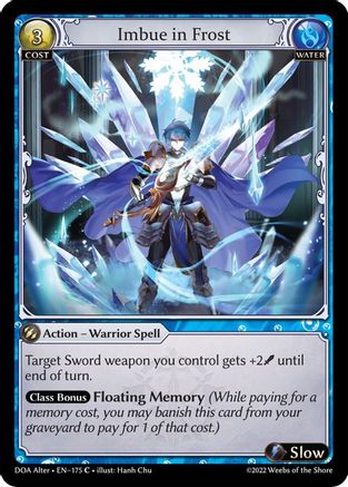 Imbue in Frost (175) [Dawn of Ashes Alter Edition] Foil Grand Archive Single Weebs of the Shore