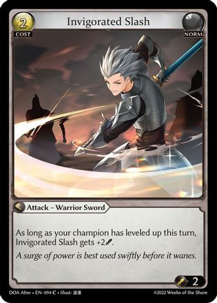 Invigorated Slash (094) [Dawn of Ashes Alter Edition] Foil Grand Archive Single Weebs of the Shore