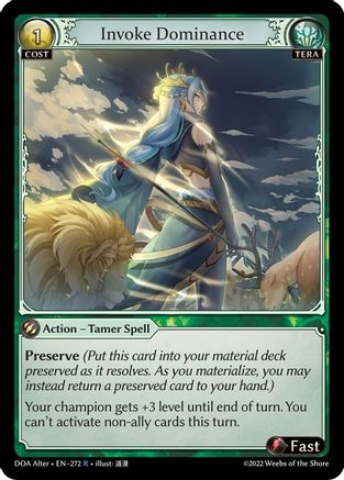 Invoke Dominance (272) [Dawn of Ashes Alter Edition] Grand Archive Single Weebs of the Shore