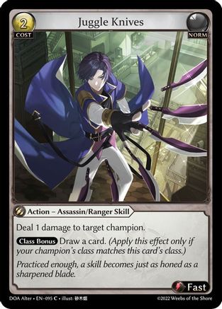 Juggle Knives (095) [Dawn of Ashes Alter Edition] Foil Grand Archive Single Weebs of the Shore