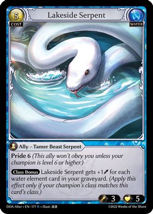 Lakeside Serpent (177) [Dawn of Ashes Alter Edition] Grand Archive Single Weebs of the Shore