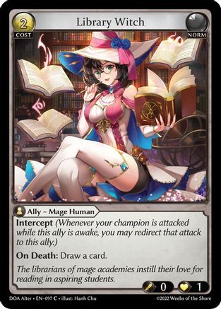 Library Witch (097) [Dawn of Ashes Alter Edition] Foil Grand Archive Single Weebs of the Shore