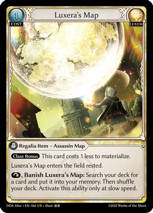 Luxera's Map (066) [Dawn of Ashes Alter Edition] Foil Grand Archive Single Weebs of the Shore