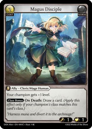 Magus Disciple (098) [Dawn of Ashes Alter Edition] Foil Grand Archive Single Weebs of the Shore