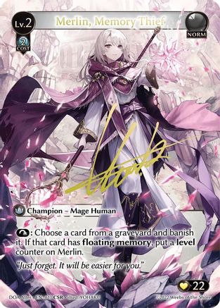 Merlin, Memory Thief (CSR) (017) [Dawn of Ashes Alter Edition] Foil Grand Archive Single Weebs of the Shore