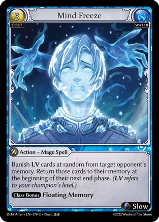 Mind Freeze (179) [Dawn of Ashes Alter Edition] Grand Archive Single Weebs of the Shore