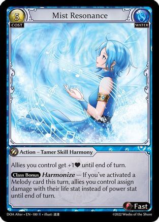 Mist Resonance (180) [Dawn of Ashes Alter Edition] Foil Grand Archive Single Weebs of the Shore