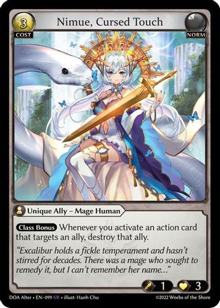 Nimue, Cursed Touch (099) [Dawn of Ashes Alter Edition] Grand Archive Single Weebs of the Shore