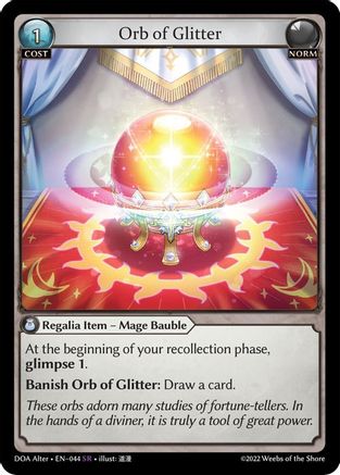 Orb of Glitter (044) [Dawn of Ashes Alter Edition] Grand Archive Single Weebs of the Shore