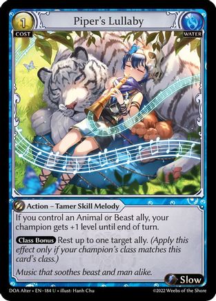 Piper's Lullaby (184) [Dawn of Ashes Alter Edition] Grand Archive Single Weebs of the Shore