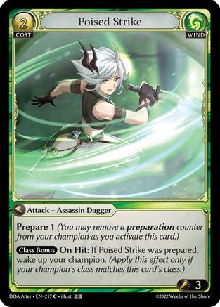 Poised Strike (217) [Dawn of Ashes Alter Edition] Grand Archive Single Weebs of the Shore