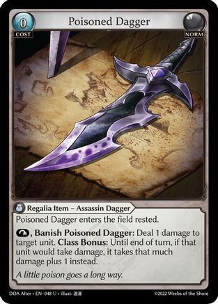 Poisoned Dagger (048) [Dawn of Ashes Alter Edition] Foil Grand Archive Single Weebs of the Shore