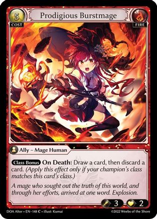 Prodigious Burstmage (148) [Dawn of Ashes Alter Edition] Grand Archive Single Weebs of the Shore