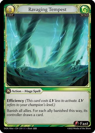 Ravaging Tempest (219) [Dawn of Ashes Alter Edition] Grand Archive Single Weebs of the Shore