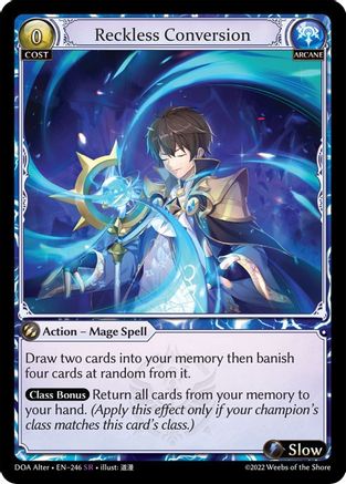 Reckless Conversion (246) [Dawn of Ashes Alter Edition] Foil Grand Archive Single Weebs of the Shore