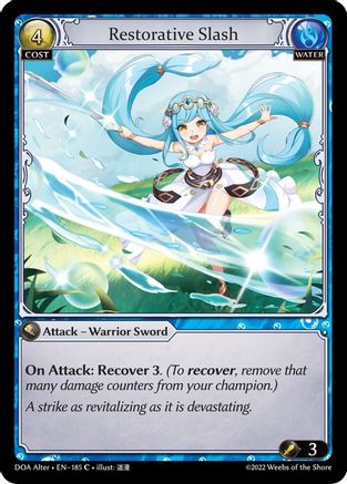 Restorative Slash (185) [Dawn of Ashes Alter Edition] Foil Grand Archive Single Weebs of the Shore