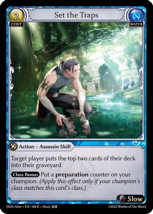 Set the Traps (188) [Dawn of Ashes Alter Edition] Grand Archive Single Weebs of the Shore