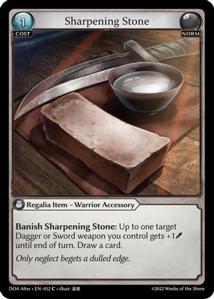 Sharpening Stone (052) [Dawn of Ashes Alter Edition] Foil Grand Archive Single Weebs of the Shore