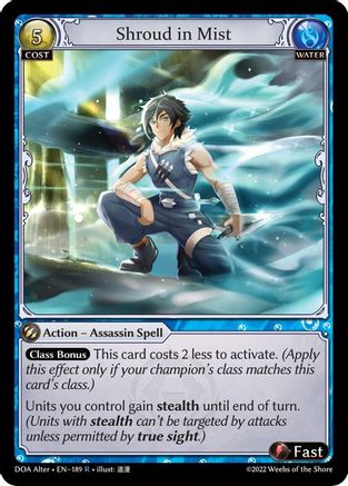 Shroud in Mist (189) [Dawn of Ashes Alter Edition] Grand Archive Single Weebs of the Shore
