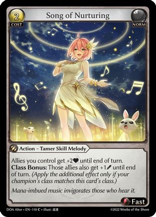 Song of Nurturing (110) [Dawn of Ashes Alter Edition] Foil Grand Archive Single Weebs of the Shore