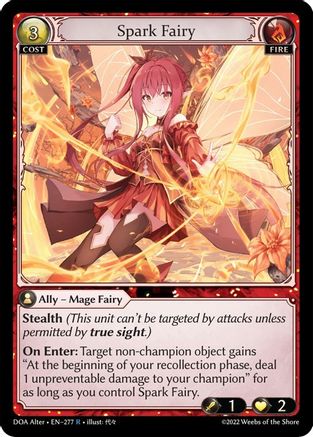 Spark Fairy (277) [Dawn of Ashes Alter Edition] Grand Archive Single Weebs of the Shore