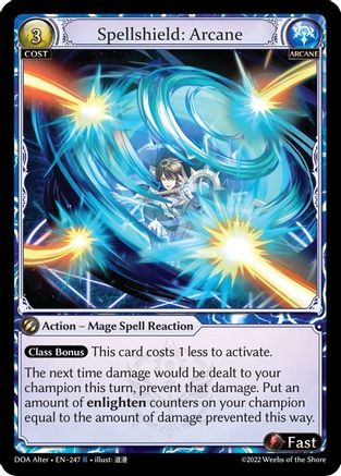 Spellshield: Arcane (247) [Dawn of Ashes Alter Edition] Grand Archive Single Weebs of the Shore