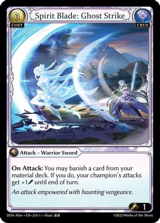 Spirit Blade: Ghost Strike (254) [Dawn of Ashes Alter Edition] Foil Grand Archive Single Weebs of the Shore