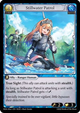 Stillwater Patrol (192) [Dawn of Ashes Alter Edition] Foil Grand Archive Single Weebs of the Shore