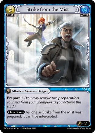 Strike from the Mist (193) [Dawn of Ashes Alter Edition] Foil Grand Archive Single Weebs of the Shore