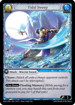 Tidal Sweep (195) [Dawn of Ashes Alter Edition] Foil Grand Archive Single Weebs of the Shore