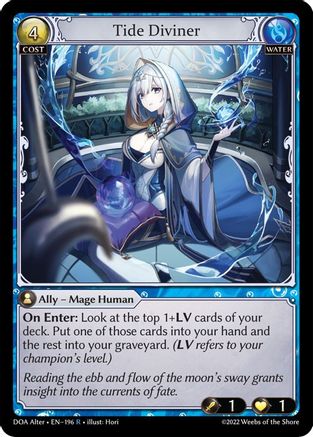 Tide Diviner (196) [Dawn of Ashes Alter Edition] Foil Grand Archive Single Weebs of the Shore