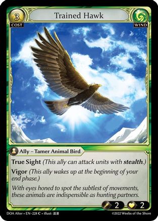 Trained Hawk (228) [Dawn of Ashes Alter Edition] Foil Grand Archive Single Weebs of the Shore