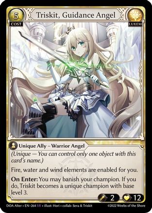 Triskit, Guidance Angel (264) [Dawn of Ashes Alter Edition] Grand Archive Single Weebs of the Shore