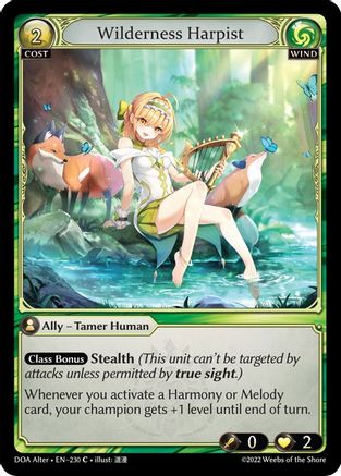 Wilderness Harpist (230) [Dawn of Ashes Alter Edition] Grand Archive Single Weebs of the Shore